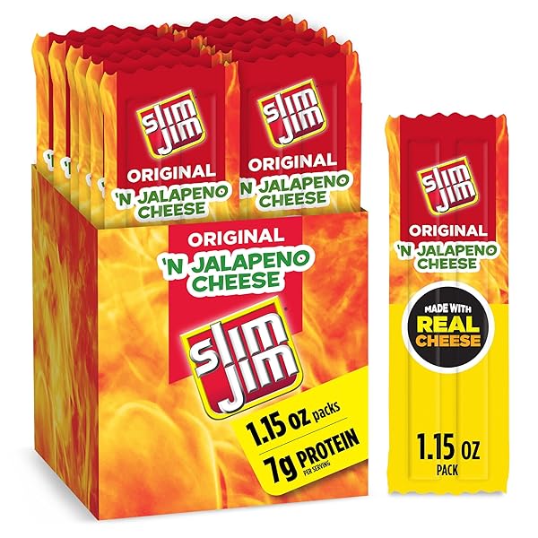 SLIM JIM BEEF ‘N JALAPENO CHEESE SMOKED MEAT...