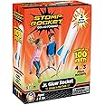 Stomp Rocket Jr Glow Rocket Launcher for Kids, 7 Rockets - Glow in The Dark Fun Backyard & Outdoor Kids Toys Gifts for Boys & Girls -Toy Soft Foam Blaster Set - Multi-Player Adjustable Launcher Stand