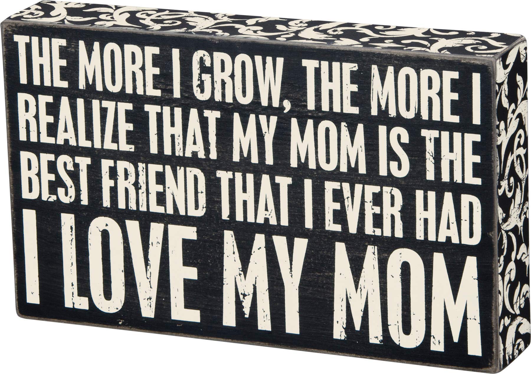 Primitives by Kathy Family Box Sign, Love My Mom โ image 1