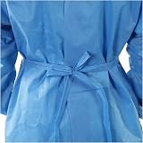 Clinix Blue Level 3 Isolation Gown Long Sleeves Unisex PP+PE 55GSM Fluid view 5