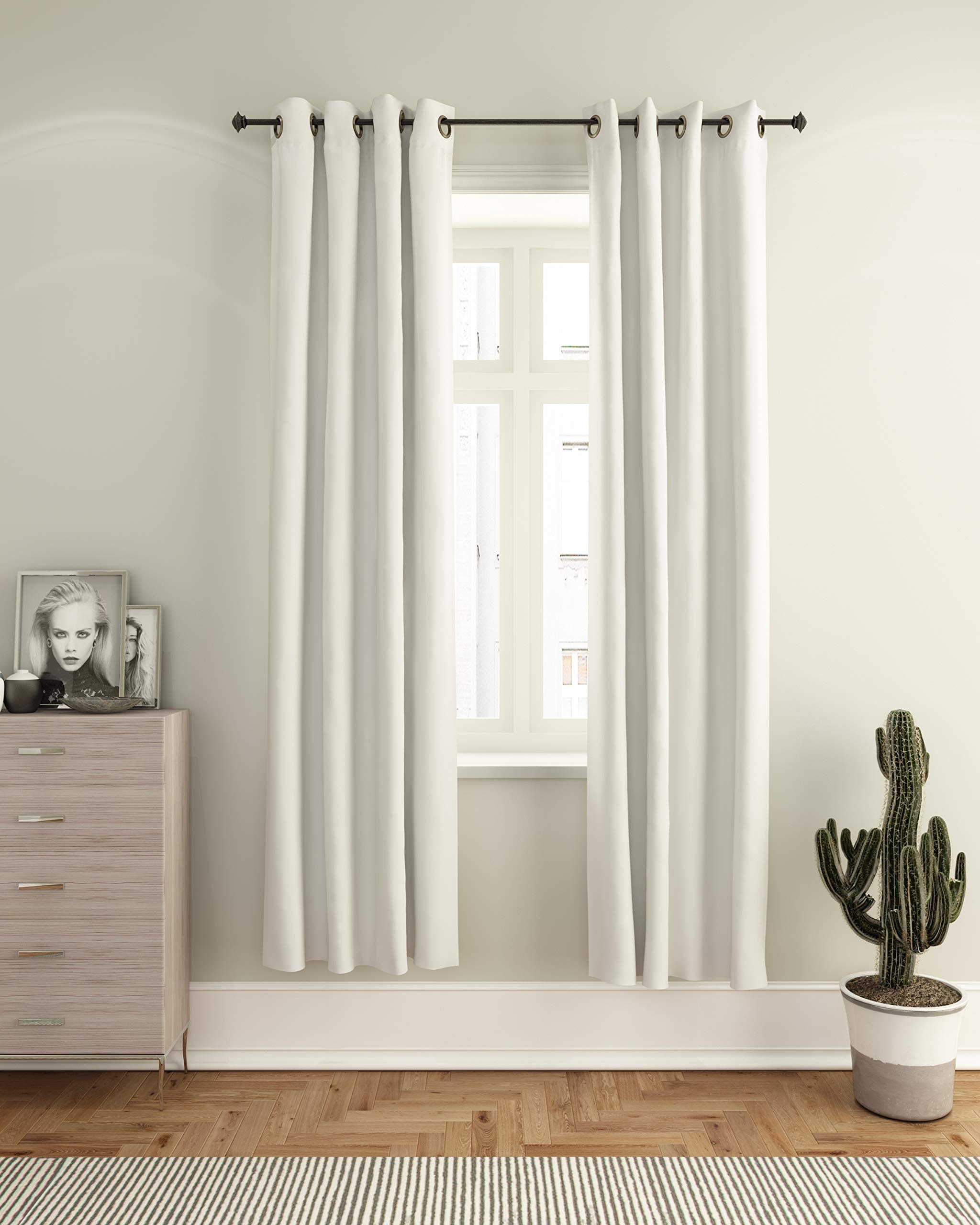 Furinno Collins Curtain 52x84 in. 1 Panel, White