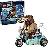 LEGO Harry Potter Hagrid & Harry's Motorcycle Ride Building Toy - Kids Motorcycle Toy for Boys and Girls, Harry Potter Fans, 