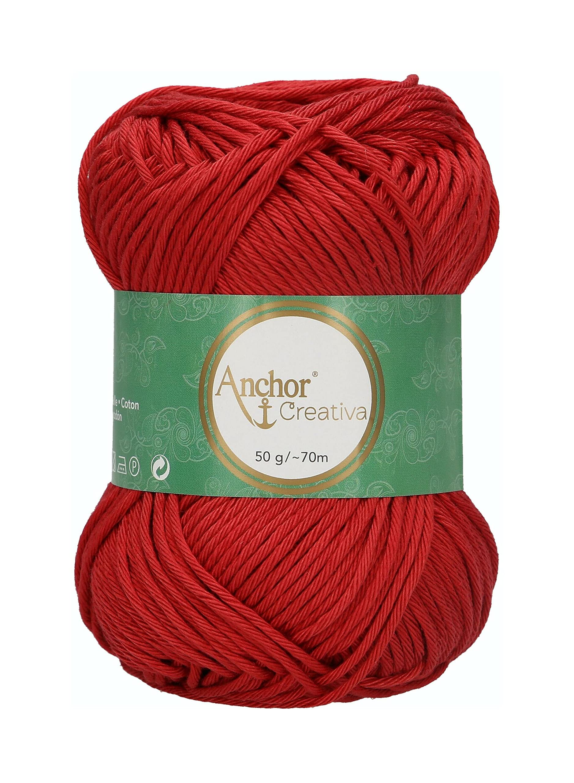 Anchor Crochet Yarn, 100% Cotton, 424, Stärke 8, 70m