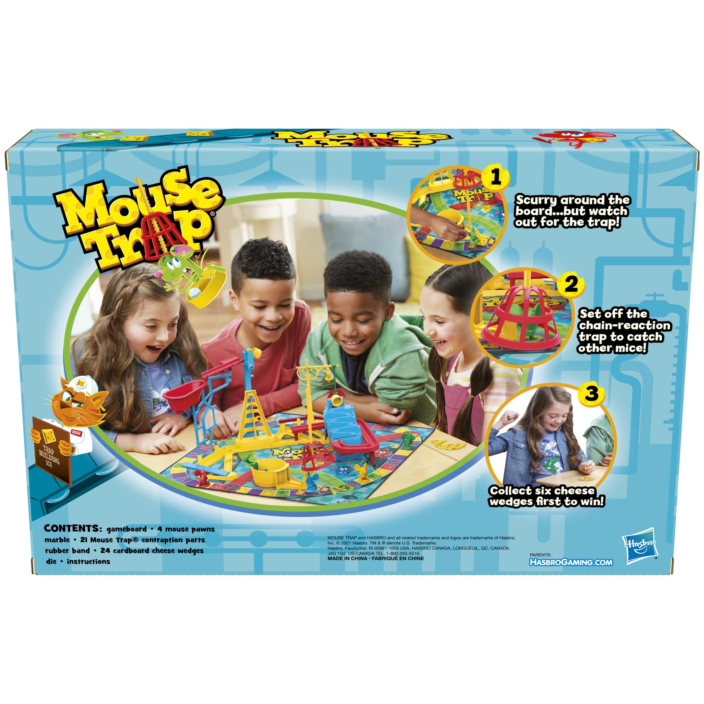 Hasbro Gaming Mouse Trap Board Game for Kids Ages 6 and Up,Classic Kids Game