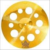 ULUOBO 18" Trash Crash Cymbal with Holes, O-zone Cymbal for Practice