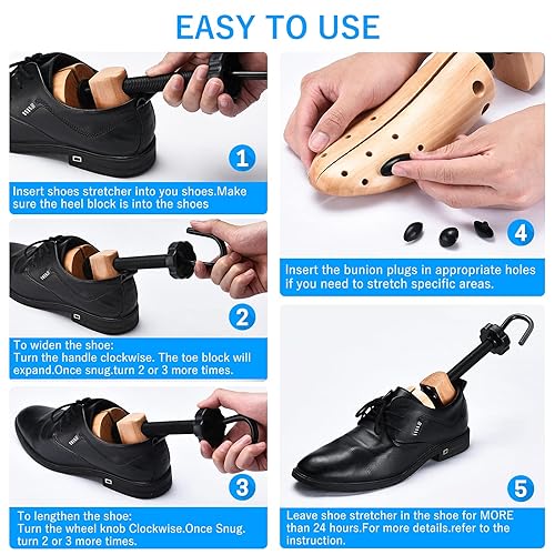 2-Way Cedar Wood Shoe Stretcher for Widener Shoes Expander for Man