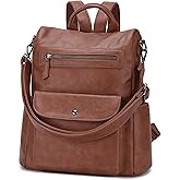 Backpack Purse for Women,Fashion Anti-Theft PU Leather Travel Shoulder Bag for Ladies Large Satchel VONXURY
