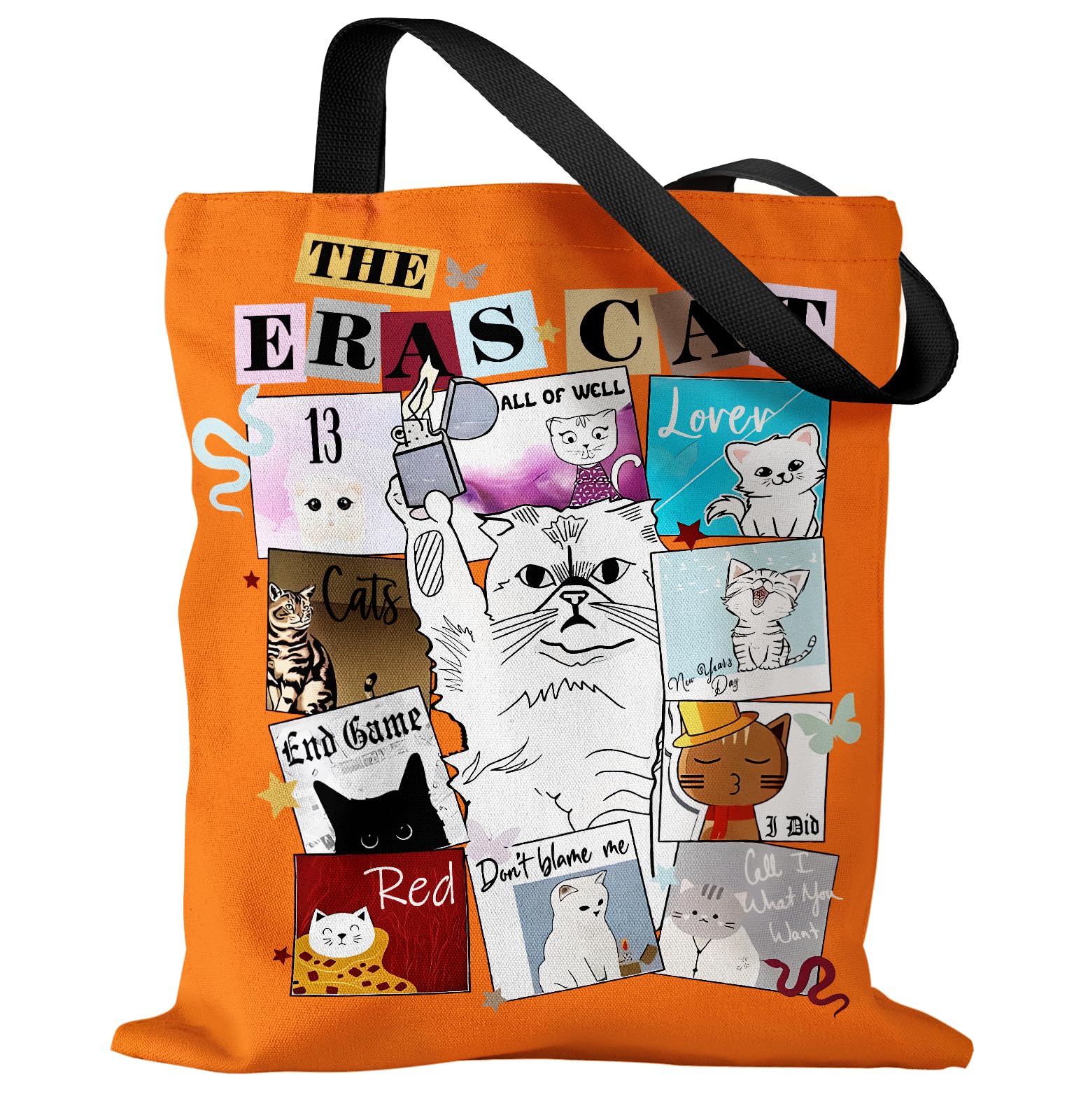 Miss Adola Aesthetic Canvas Tote Bag with Pattern