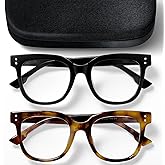 miyya 1.25 Stylish Reading Glasses for Women, Cheaters Eyeglasses, Oversized Blue Light Readers, Fashion Eye Glasses