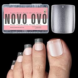 NOVO OVO Long Square Toe Nail Tips Press on Full