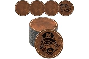 Blank Leatherette Patches for Hats, Iron On Patches for Clothes Jeans, Artificial Leather with Adhesive for Laser Engraving, 