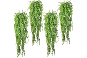 PINVNBY Reptile Plants Hanging Fake Vines Boston Climbing Terrarium Plant with Suction Cup for Bearded Dragons Lizards Geckos