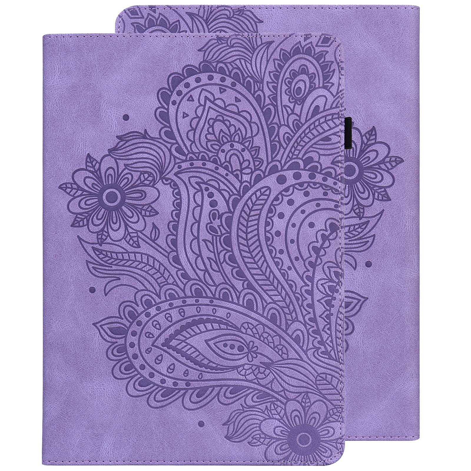 GLANDOTU Case for Huawei MatePad T10 9.7 inch(AGR-L09 / AGR-W09) /T10S 10.1 inch (AGS3-L09 / AGS3-W09) PU Leather Case,lightweight Flip Tablet Embossed Leather Cover with Stand Protective Shell-Purple