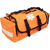 Primacare KB-RO24 Empty First Responder Bag, 16"x8"x7", Professional Compartment Kit Carrier for Trauma and Emergency Medical Supplies, Orange