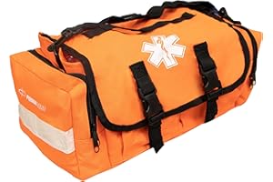 Primacare KB-RO24 Empty First Responder Bag, 16"x8"x7", Professional Compartment Kit Carrier for Trauma and Emergency Medical