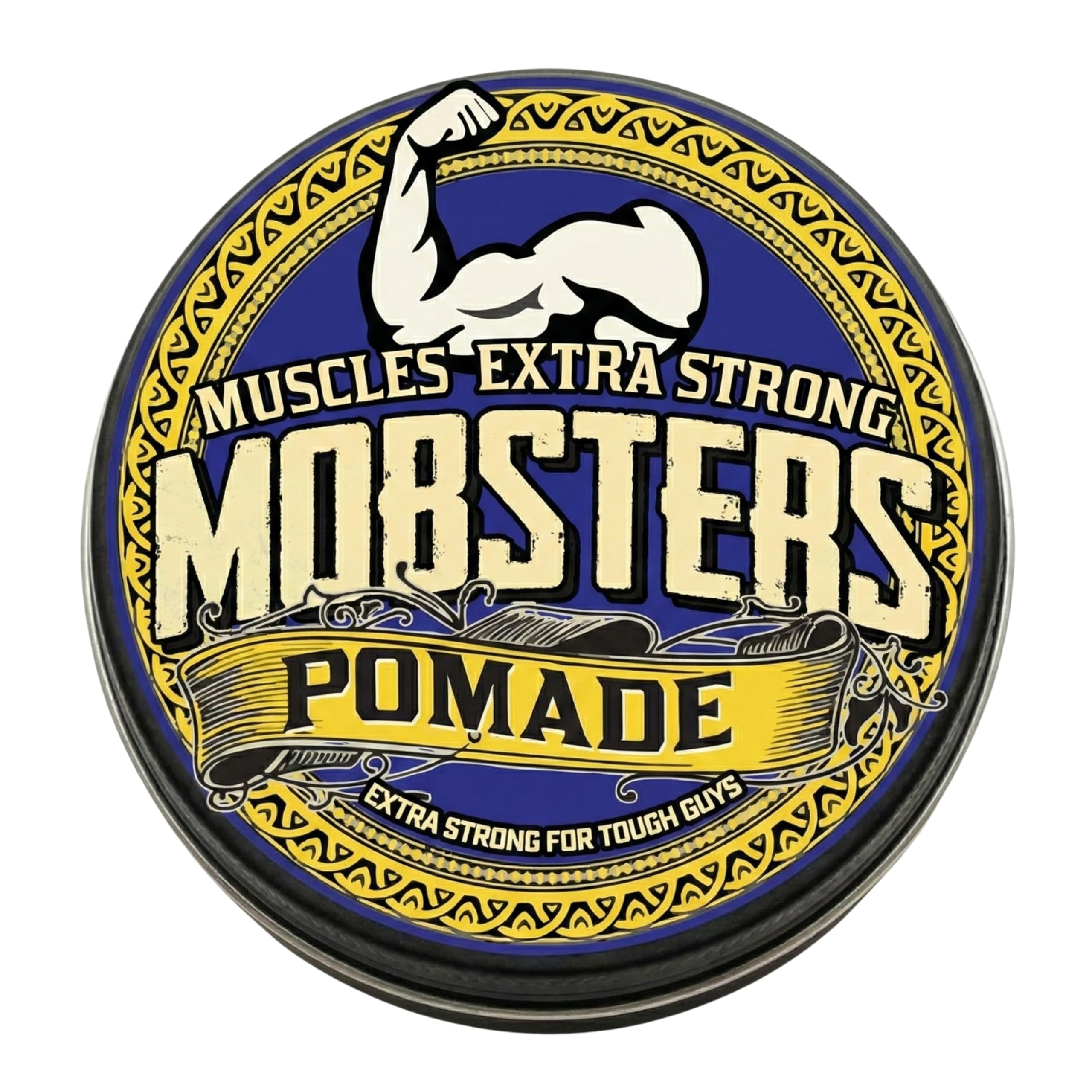 Mobsters Pomade for Men - Strong Hold, Matte Finish Water-Based Pomade for Men, Easy Wash Out, Non-Greasy, Long-Lasting Mens Hair Wax for Slick Back, Easy Wash Out, Compact Tin, Various Scents