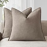 Foindtower Set of 2, Decorative Linen Soild Throw