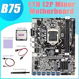 Lodokdre B75 ETH Miner Motherboard 12 PCIE USB3.0 G550 CPU Thermal Kit Cable view 7