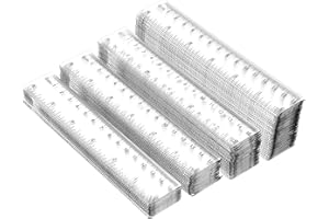 Zonon 200 Pcs 6 Inch Rulers Bulk Clear Plastic Flexible Rulers with Inches and Centimeters Small Straight Ruler First Day of School Gift for Students Back to School Office Supplies