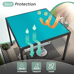 SunnyRoyal 10'x10' Waterproof Sun Shade Sail
