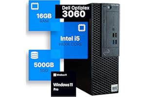 Dell Optiplex 3060 Desktop Computer | Intel i5-8500 (3.2) | 16GB DDR4 RAM | 500GB SSD Solid State | Windows 11 Professional |