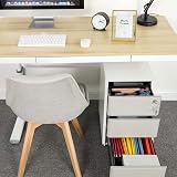 YITAHOME 3-Drawer Lockable Mobile Filing Cabinet White Grey 30x45x61cm view 7
