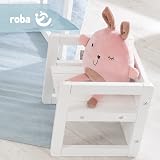 Roba Children's Stool, White Wood, 3 Heights, Max 60kg, 9 Months+ view 3