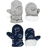 Slivery Color Toddler Gloves Kids Mittens Winter Warm Lined Fleece Gloves Waterproof Snow Baby Mitten for Boys Girls