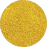 Yholin 2000pcs Lemon Yellow Glass Seed Beads Bulk,4mm 6/0 Seed Pony Beads for Bracelets,Necklace,Jewelry Making -Waist Spacer Bead for DIY Craft Projects