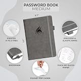 Clever Fox Password Book with Alphabetical Tabs Grey Medium Size view 2
