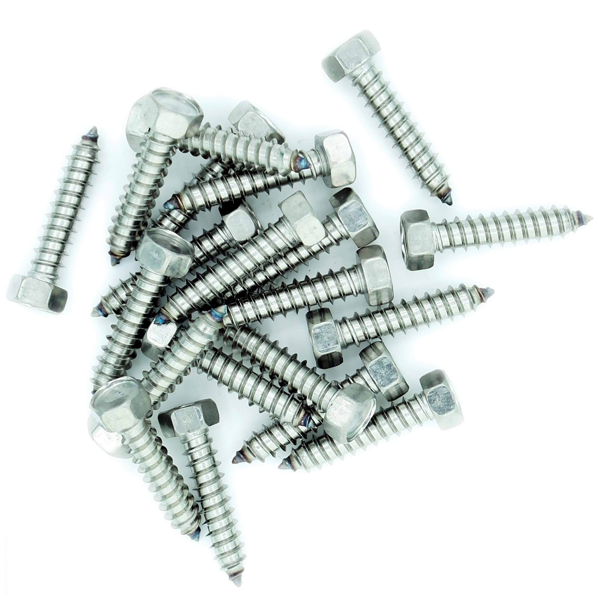 No.7 x 2.4 (3.9mm x 60mm) Hex Self-Tapping Screw - Stainless Steel (A2) (Pack of 20)