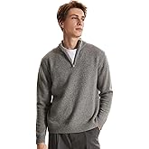 GreenMount Men's Quarter-Zip Sweater Cashmere Soft Long Sleeve Mock Neck Pullover Sweater Casual Sweater for Men