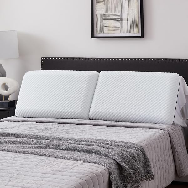 WEEKENDER GEL MEMORY FOAM PILLOW – STANDARD SIZE – 2-PACK – MEDIUM FIRM FEEL – NECK & SHOULDER SUPPORT – FOR BACK & SIDE SLEEPERS – HOME, HOTEL, & HOSPITAL ESSENTIALS