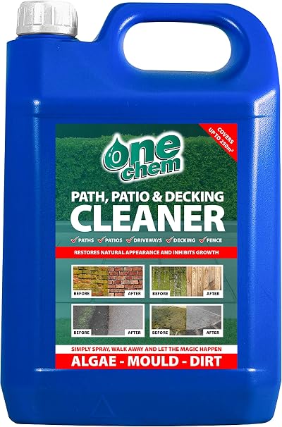One Chem Patio Cleaner 5L Heavy Duty Path Mould Algae Lichen Detergent