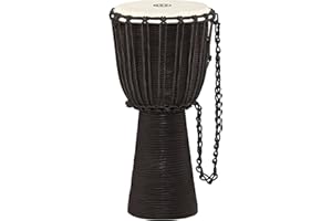 Meinl Percussion Djembe with Mahogany Wood - NOT Made in CHINA - 10-Inch Medium Size Rope Tuned Natural Head, 2-Year Warranty