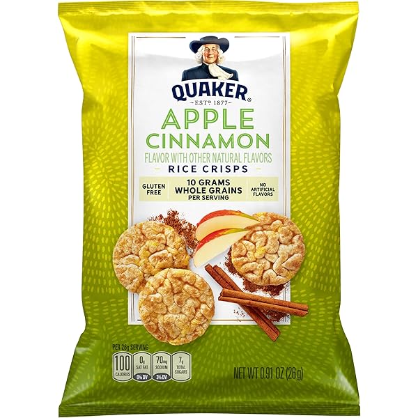 QUAKER RICE CRISPS, 4 FLAVOR SWEET AND SAVORY VARIETY MIX, 15 COUNT