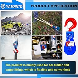 YATOINTO 2 ton Snatch Block with Hook, 3" Sheave
