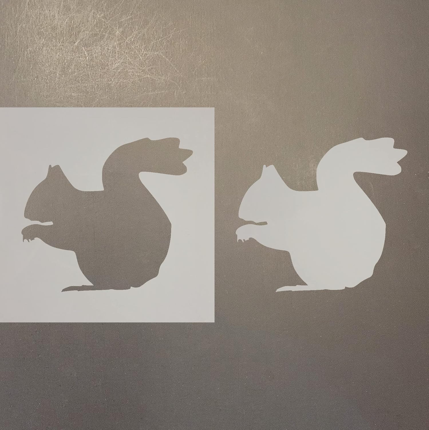 Mixed Media - Fat Squirrel Reusable Mylar Stencil - Art Craft Supplies New Sizes (4