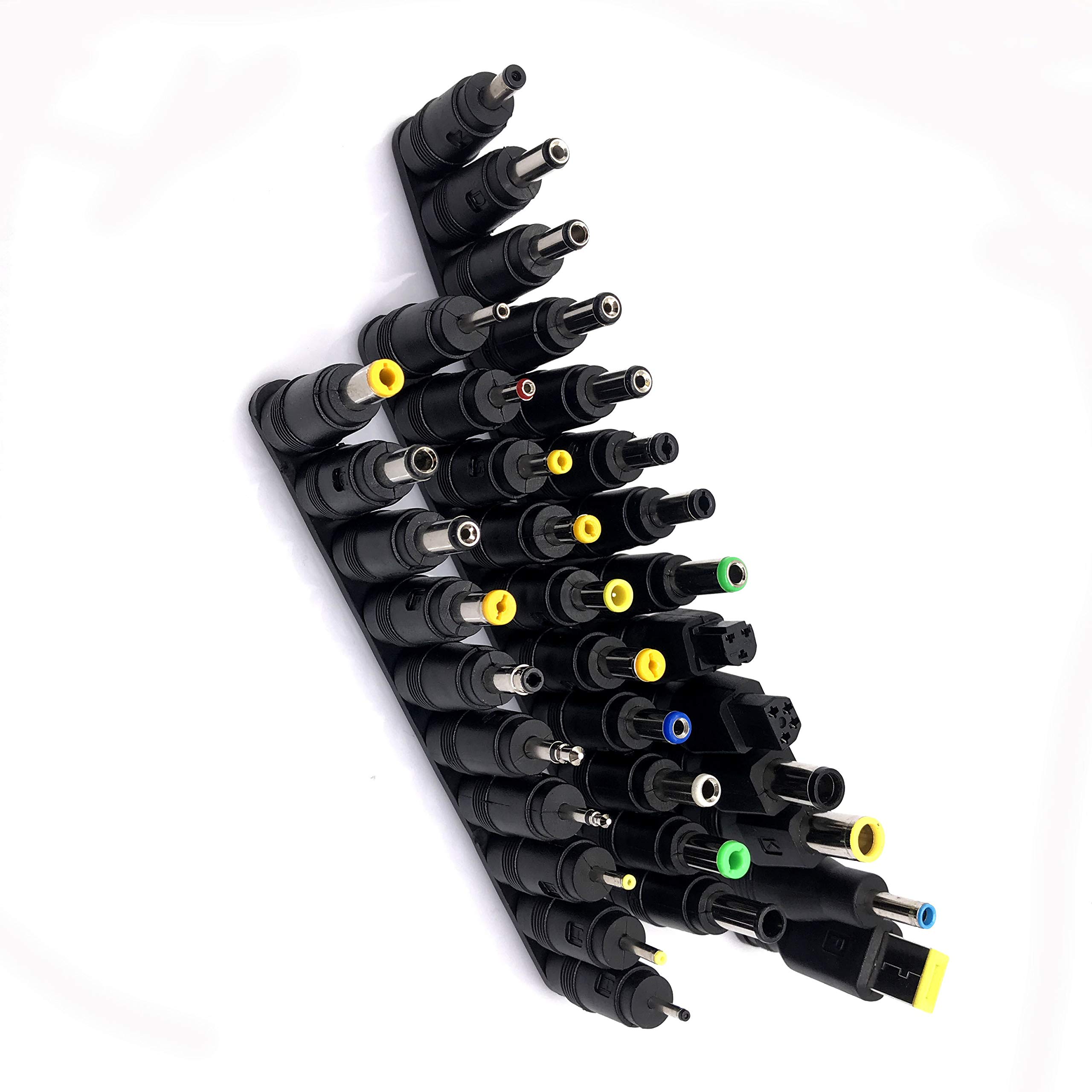 AQJG 34pcs Universal Laptop Notebook Input DC Plug Set Jack Tips for Lenovo Toshiba Dell and most Laptops