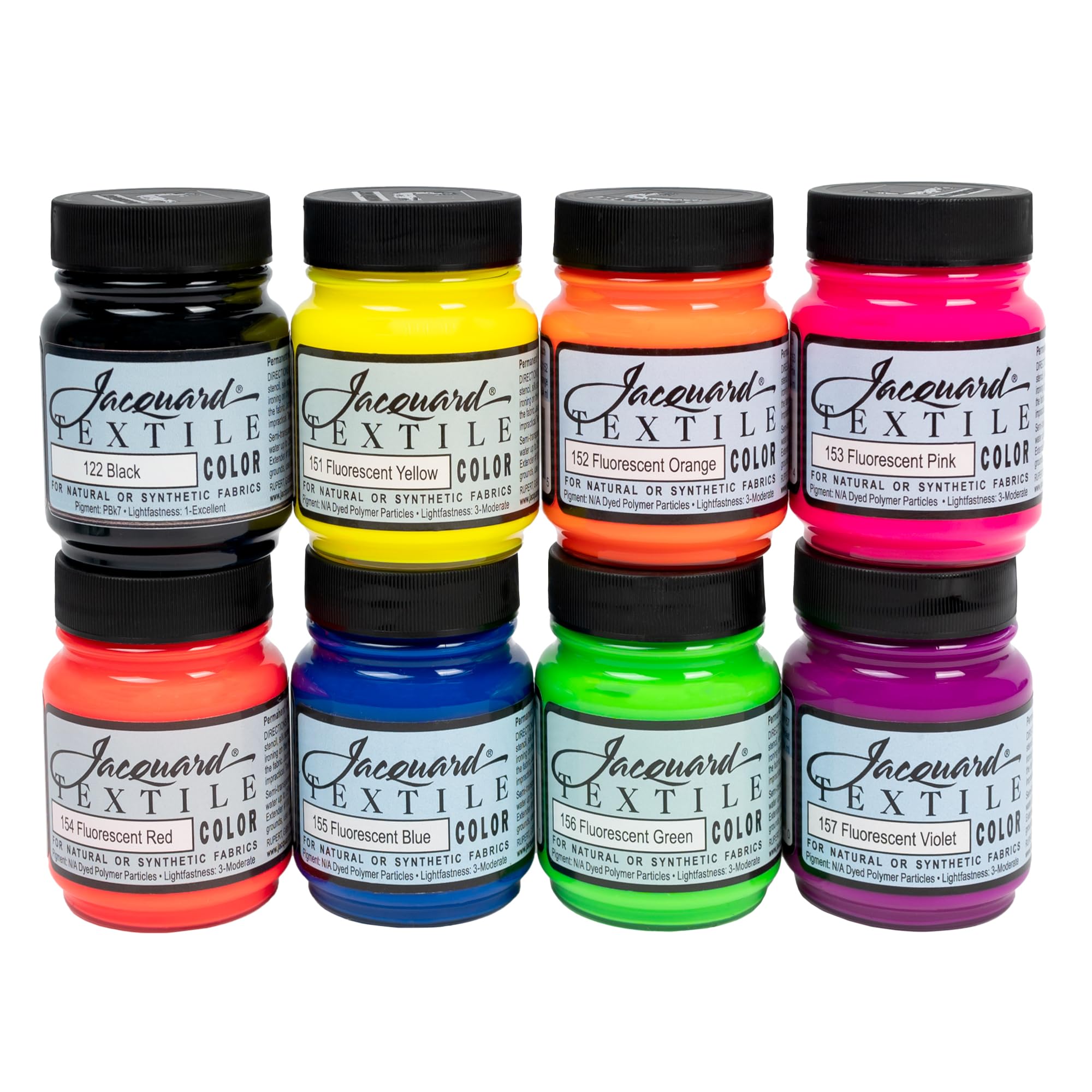 Jacquard Textile 8 Fluorescent Color Set