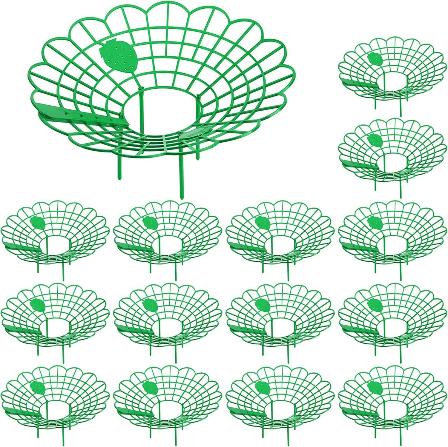 GIONAR 15Pack Strawberry Supports - Strawberry Plant Support Stand Strawberry Growing Racks Protector Strawberry Growing Frame Holder Cage — image 1