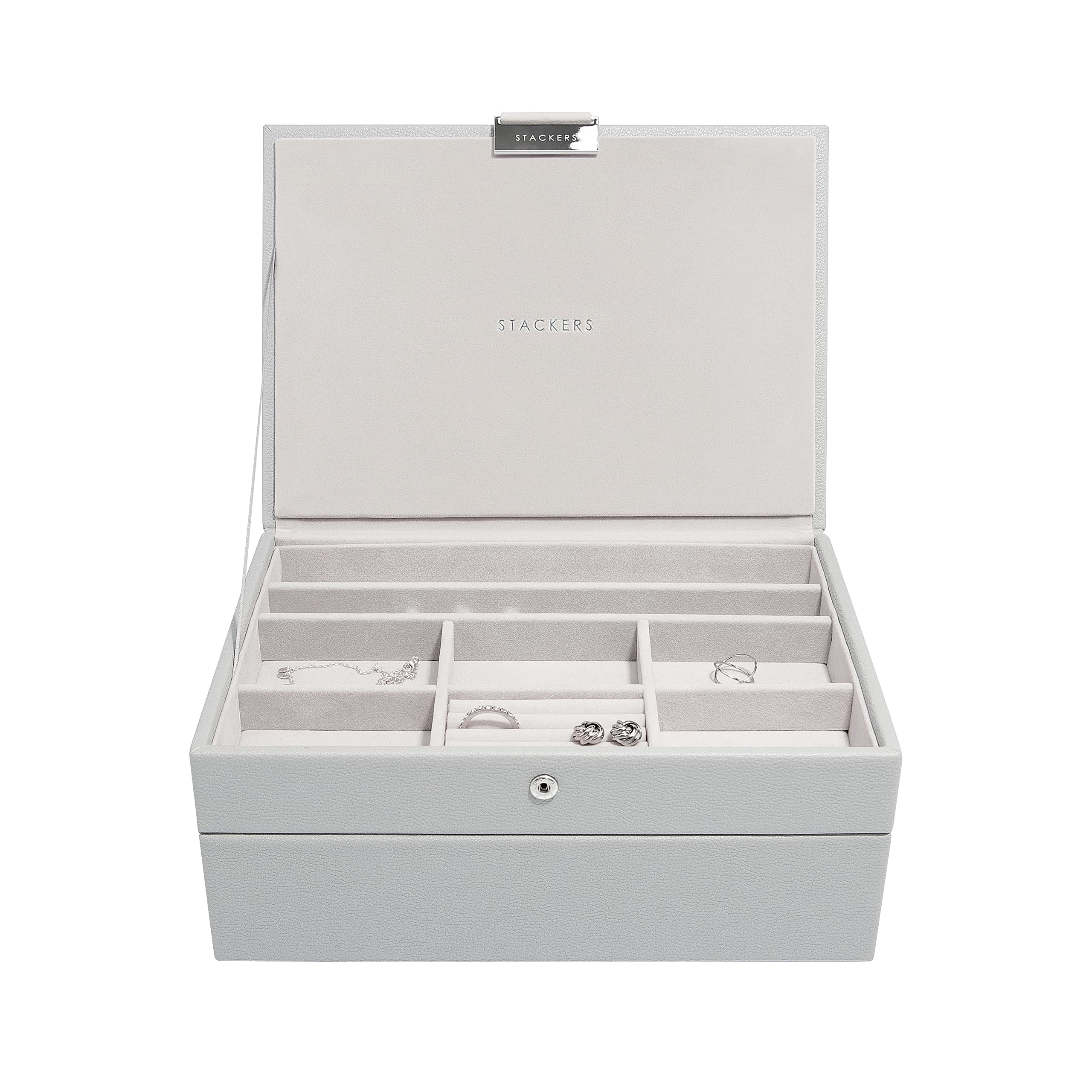 Stackers Pebble Grey Classic Jewellery Box, Set of 2 — image 1