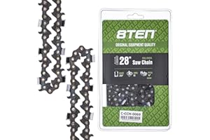8TEN Full Chisel Chainsaw Chain 28 Inch .050 3/8 93DL For Echo CS-600P Husqvarna 372XP Jonsered 2065 (1 Pack)