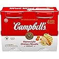 Campbell's Homestyle Chicken Noodle Soup, Perfect Lunch Snack, 7 Ounce Microwavable Cup (4 pack)