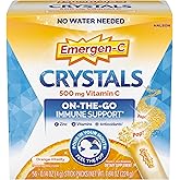 Emergen-C Crystals, On-the-Go Emergen-C Immune Support Supplement with Vitamin C, B Vitamins, Zinc and Manganese, Orange Vitality - 56 Stick Packs