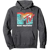 Mademark x MTV - MTV Catch a Wave MTV Surfer Logo Retro Graphic Pullover Hoodie