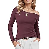 Arach&Cloz Women's Wool Blend Off The Shoulder Sweaters Ruched Slim Fit Date Top 2026