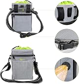 Lanktoo Dog Treat Pouch Bag with Poop Bag Holder Waterproof Gray Green view 3
