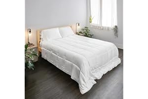 Bamboo Bay All Season Oversized King Comforter, 100% Viscose Made from Bamboo, Soft Quilted Down Alternative Duvet Insert with Corner Tabs, Breathable Cooling Bedding, 98 x 116 Inch