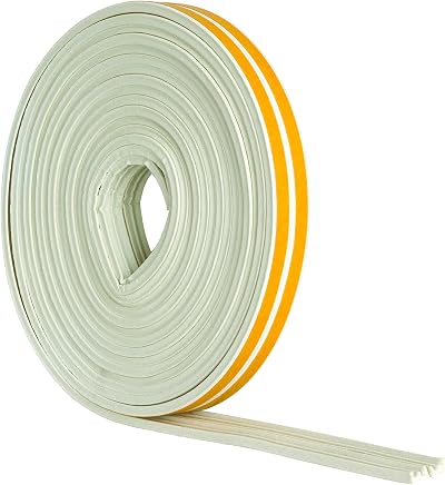 Stormguard 05SR033010MW 10m EPDM Self-Adhesive E Profile Draught Excluder White